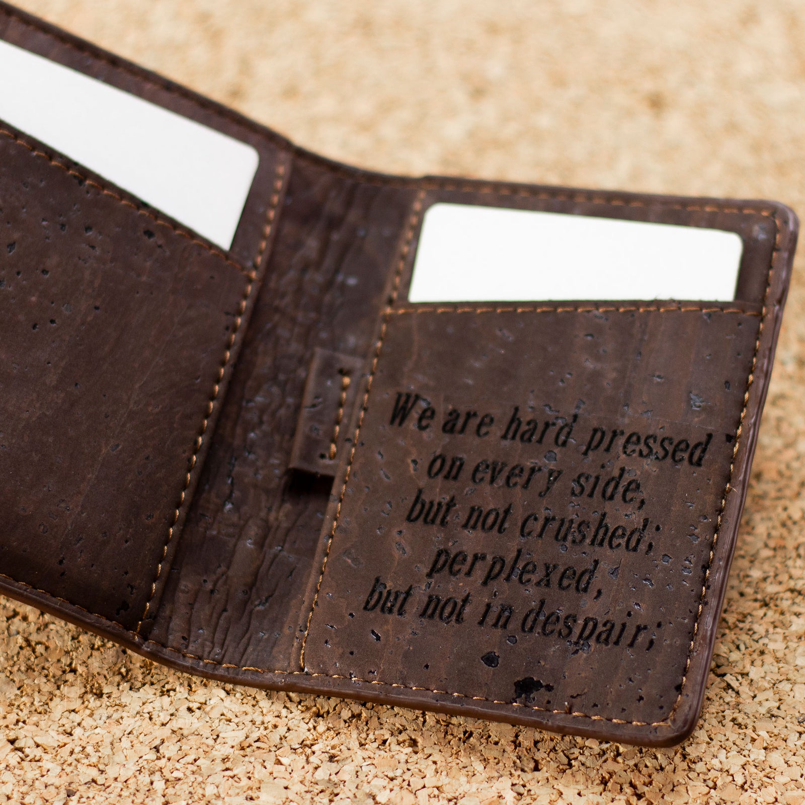 Personalized Navy Cork RFID Wallet – Greenther