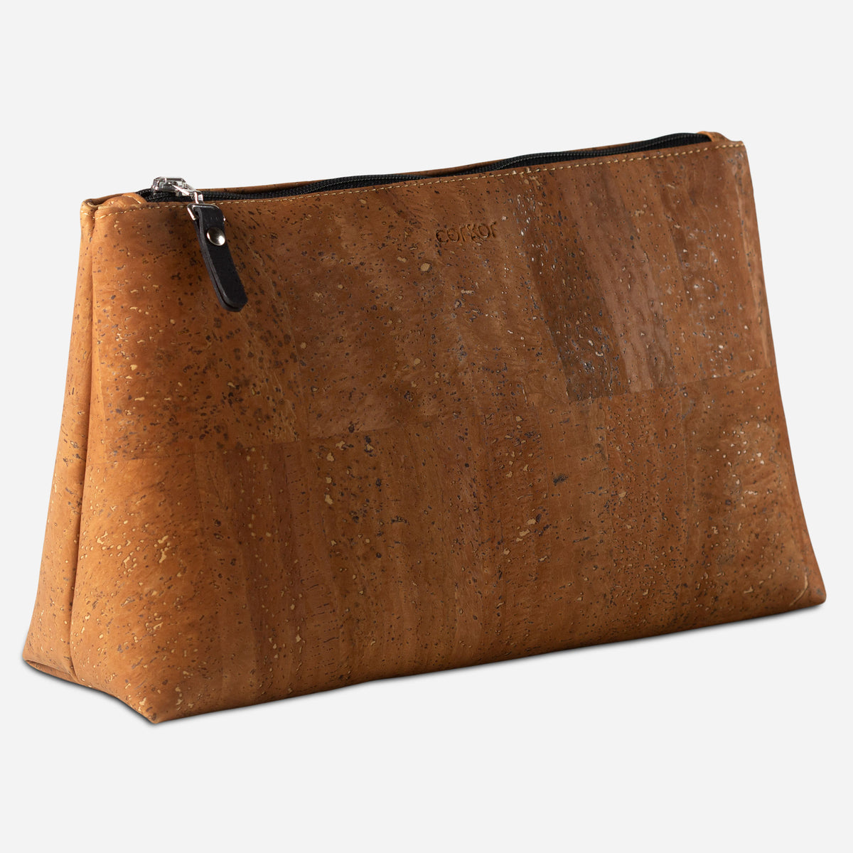  Carry-All Makeup Bag in Natural Cork with Dashes of