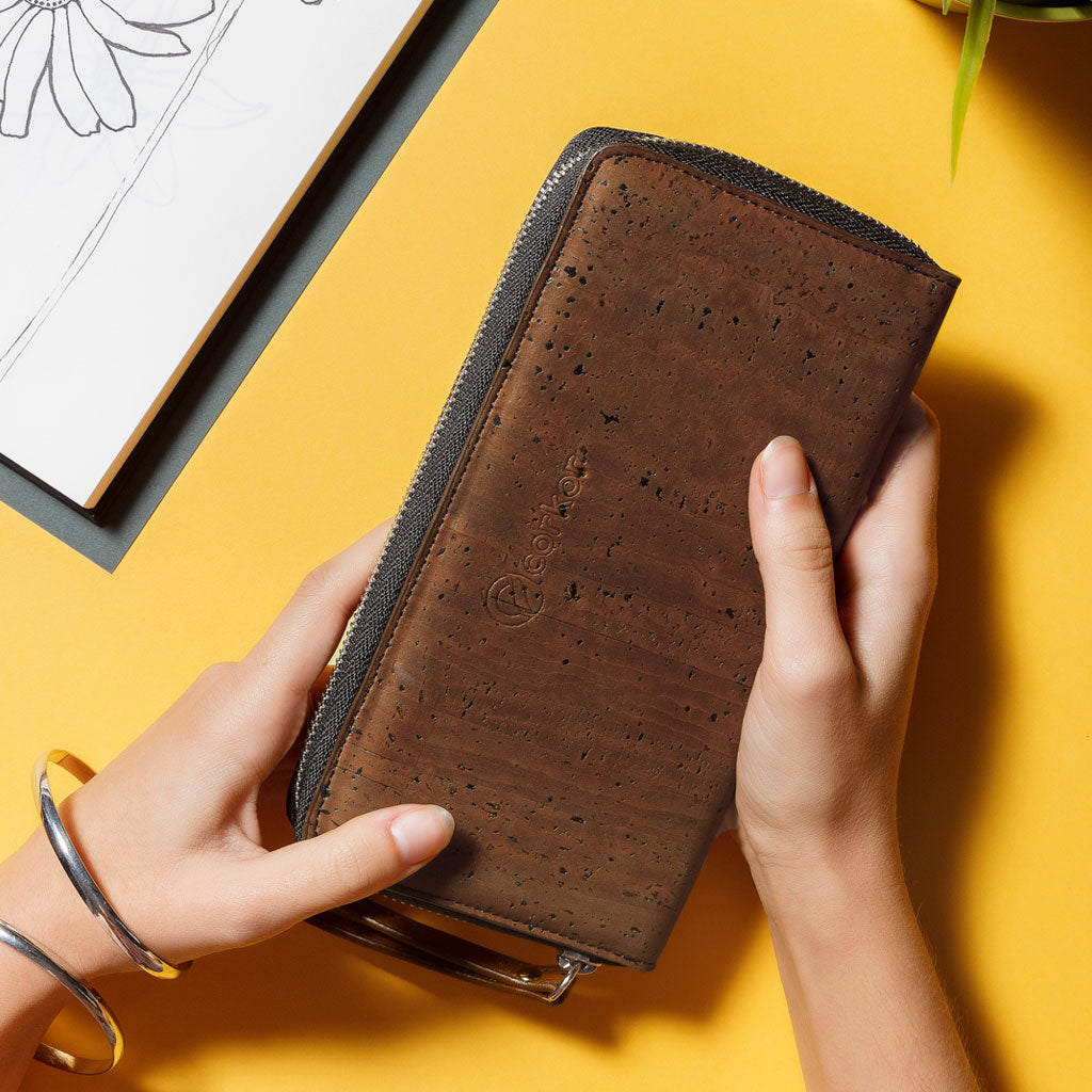 Corkor Cork Desk Mat | Vegan Pad & Blotter Non-Leather | Handmade Portugal - Brown