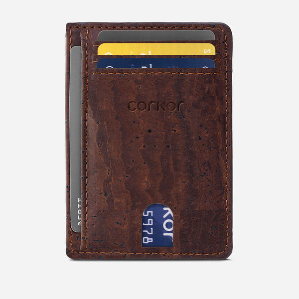 Corkor Cork Wallet Card ID Rfid Secure Men Women Minimalist